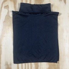 Vintage 70s Collection Originals Black Ribbed Turtleneck Dickie Collar USA OS