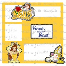 Disney Belle overlay premade scrapbook layout Kit w/ DIE CUTS 12x12 Page