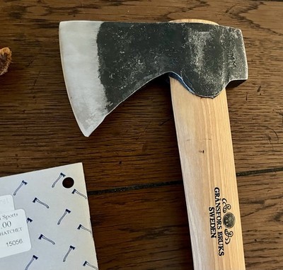 Never Used Gränsfors Bruk Wildlife Hatchet #415 with Leather