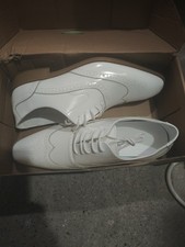 Herren Business Derby-Schuhe Brogue Weiß Kun...