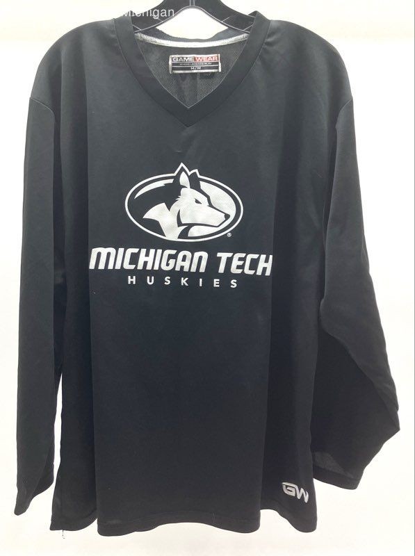 Gamewear Men's Michigan Tech Huskies Hockey Jersey Black Number 81 Size M