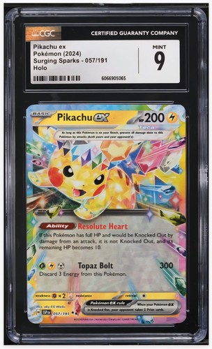 Pikachu ex graded CGC 9 for sale on eBay