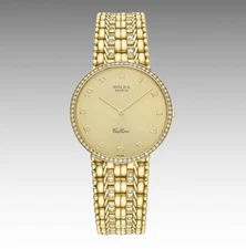 Vintage 1991 Men's Rolex Geneve Cellini watch  18K Yellow Gold 80.6 GM Ref.5114