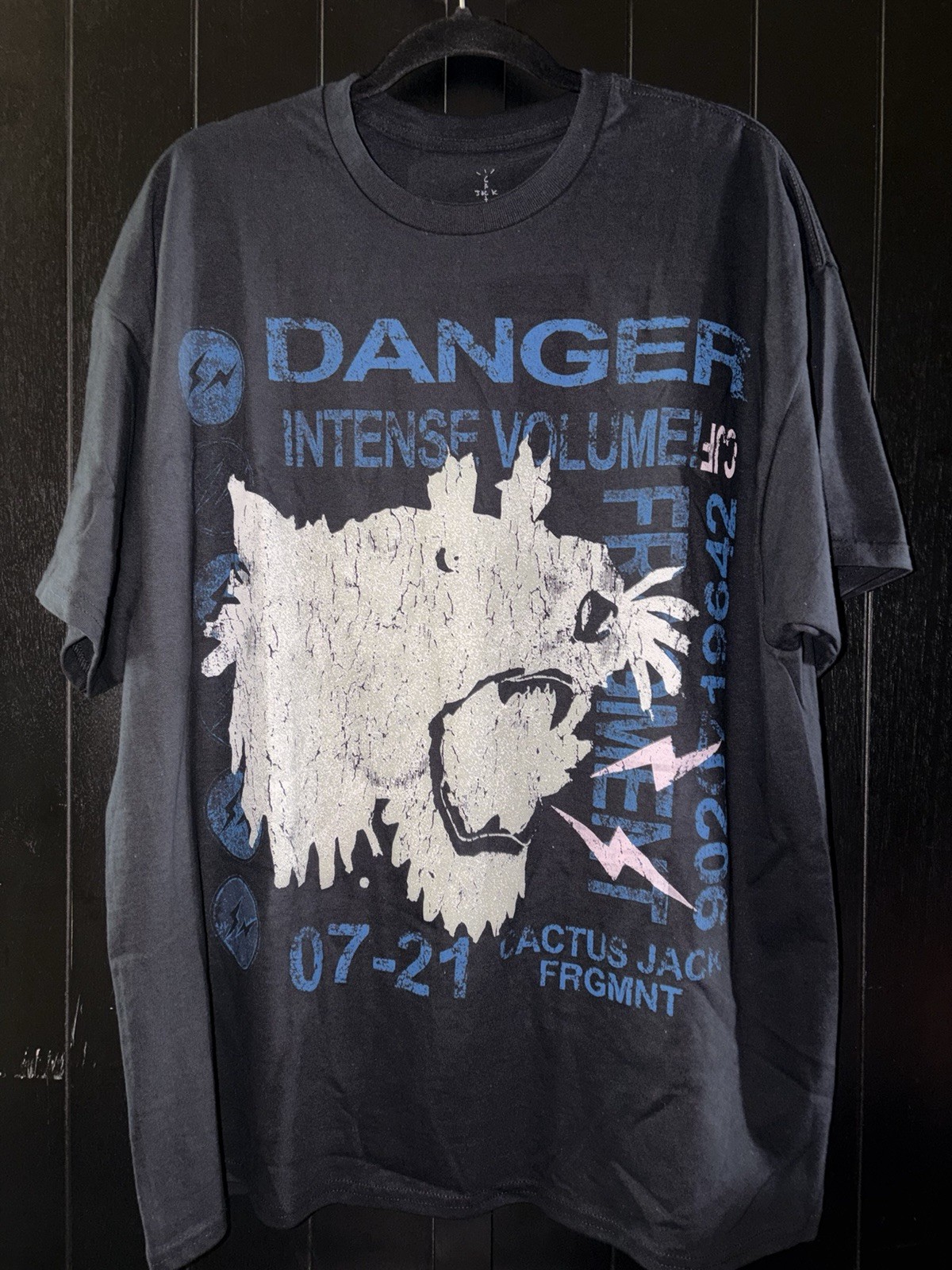 Travis Scott Cactus Jack x Fragment “Danger” Men’s T-Shirt XXL