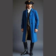 Men's New 19th Century Blue Wool Tailcoat, Only Coat For Sale
