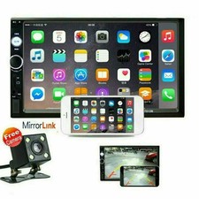 7" Double 2 DIN Car Stereo Radio MP5 Touch Screen Bluetooth FM + Rear Camera*