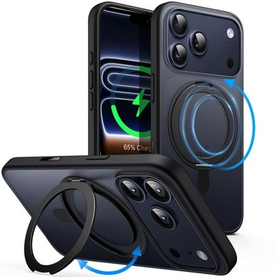 360 Degree Rotatable Ring Case for iPhone 17 Pro Max, Compatible with MagSafe