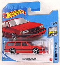Hot Wheels 2021 Short Card Factory Fresh Series #43 Volvo 850 Estate Wagon Red