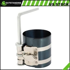 Car Engine Piston Ring Compressor Tool & Piston Ring Pliers with Safety Screw 3"