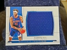 2021-22 National Treasures Saddiq Bey jumbo game worn jersey patch relic 18/99