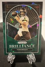 2022 PRIZM-  TOM BRADY,  GREEN CRACKED ICE, BRILLIANCE, SSP, BUCCANEERS, #B-1