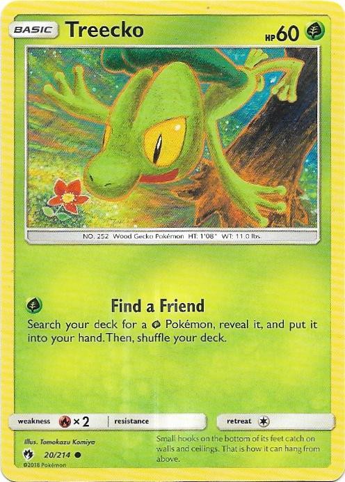 Treecko 20/214 Common Lost Thunder Pokemon Near Mint