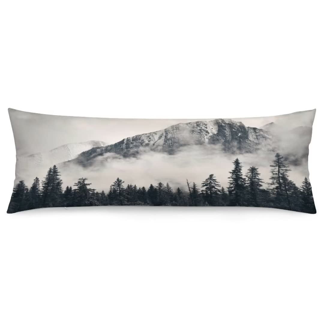 Cover,misty Natural Scenery Mountain Landscape Pine ...