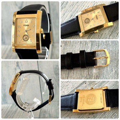 FENDI Watch 7000G Gold Square Rare Used | eBay
