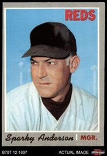 1970 Topps #181 Sparky Anderson Reds MANAGER HOF 3 - VG