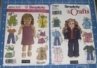 Simplicity 18" Doll Clothes Patterns-4654, 7083, Two Patterns,new, Uncut
