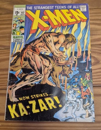 The X-Men #62 (Marvel Comics November 1969) Vintage