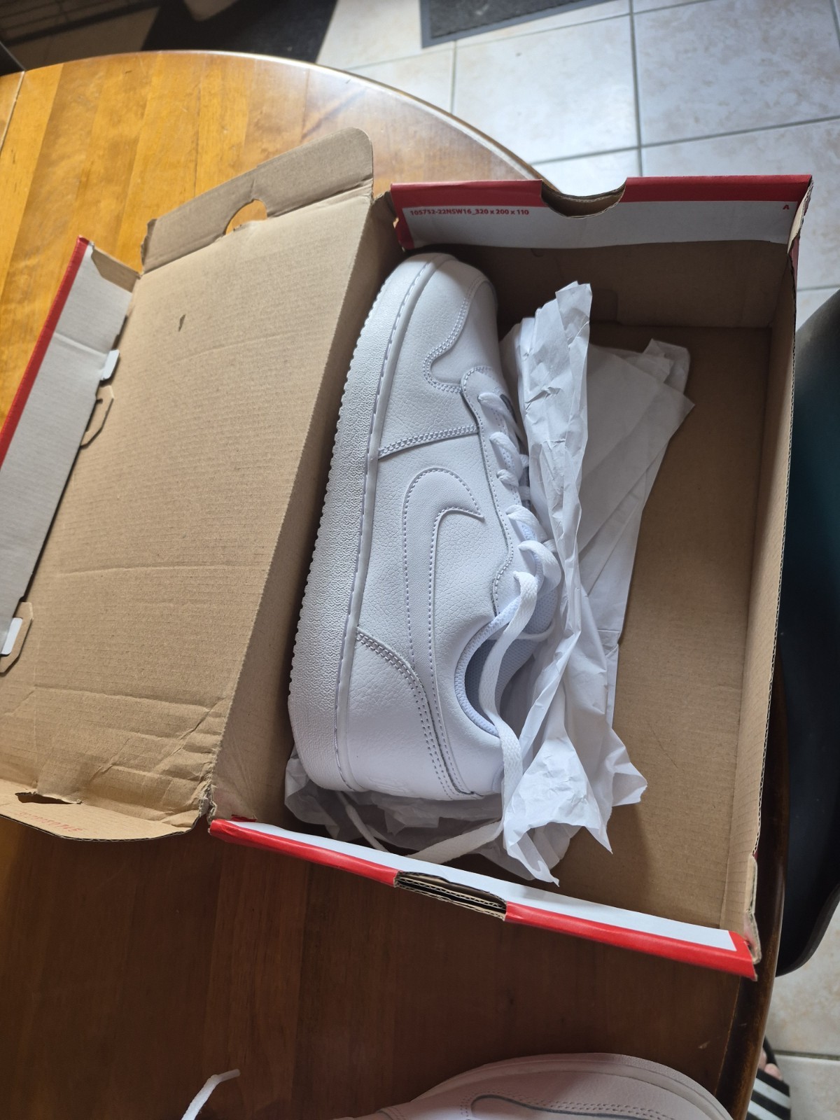 Nike Ebernon Low Baskets Homme Blanc EU 43 Lacets Tige basse AQ1775-100 4