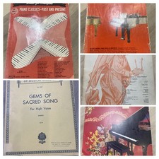 Lot Of 7 Vintage Piano Books Classical Romantic Sheet Music