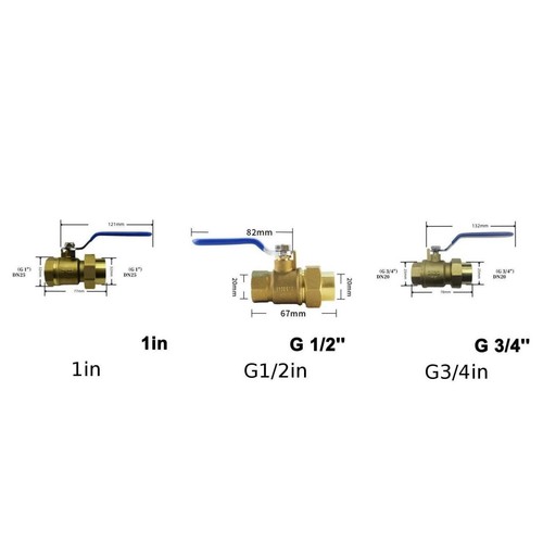 Brass Ball Valve with Blue Lever Handle for Use in Standard For Water Systems - Zdjęcie 9 z 15