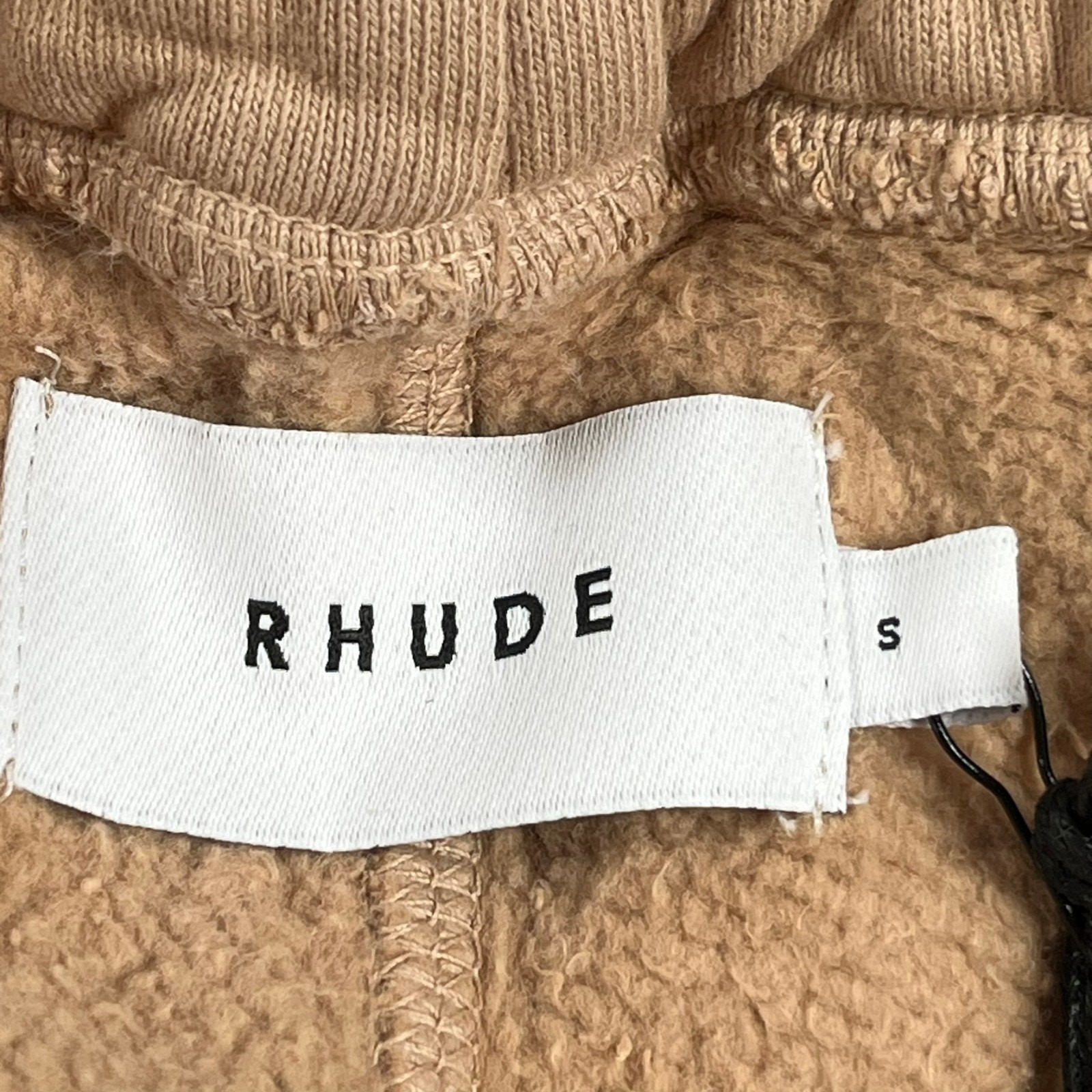 Rhude Logo Sweat Short Size Small Sand Embroidered Accent NWT