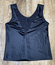 Cinema Etoile Large Slip Top Black Cami Vintage USA Made