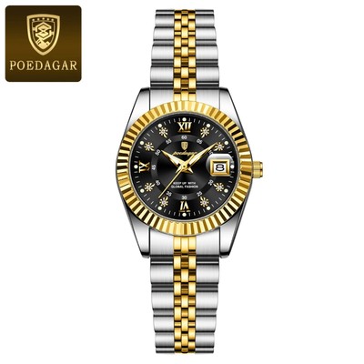POEDAGAR Luxury Quartz Wristwatch for Women Waterproof Stainless Luminous GIFT