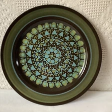 Mikasa INTAGLIO #7501 Serving platter Chop Plate Green Brown Blue, 12 1/8”