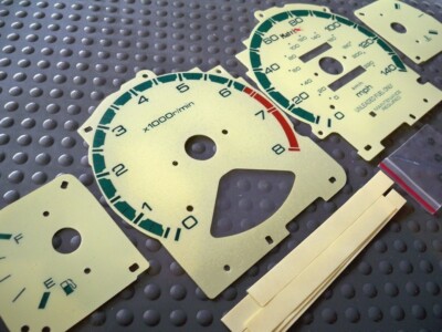 Cluster Face Glow Through Gauges Yellow Fits 94-97 Honda Automatic Stick Accord