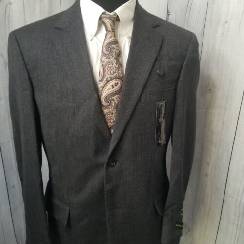 New Andrew Fezza Men's Blazer 40S Gray Sport Coat Jacket LAMBSWOOL $275 Retail - Picture 13 of 24