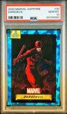 2024 Topps Chrome Marvel Daredevil Sapphire Refractor #30 PSA 10 Pop 12 Gem Mint