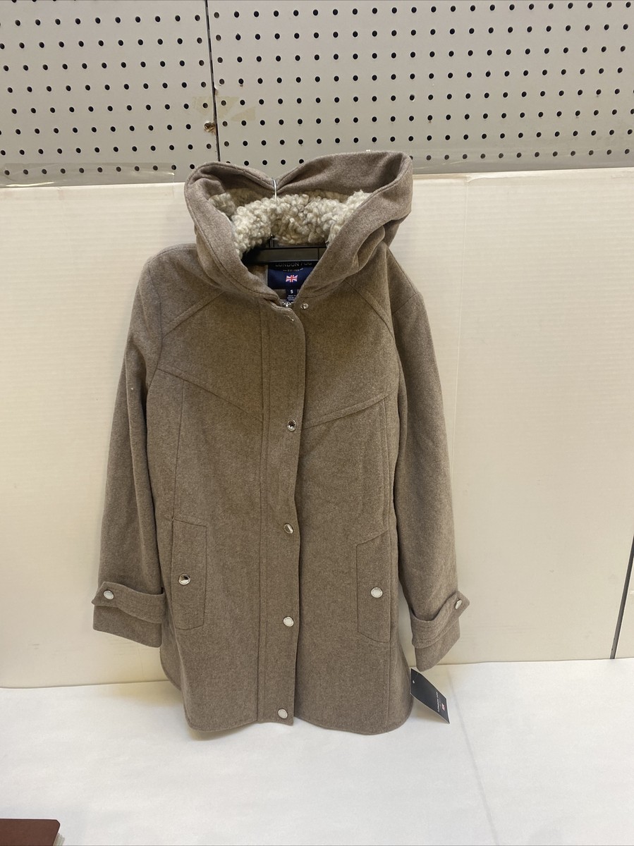 Women's TOWER by London Fog Wool Blend Coat 3520RK Taupe Heather