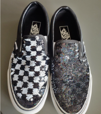flip sequin vans