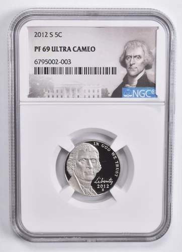 PF69 UCam 2012-S Jefferson Nickel 5c NGC Special Label