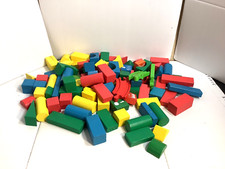 Wooden Building Blocks Lot 3lbs.Shapes Children's Toys