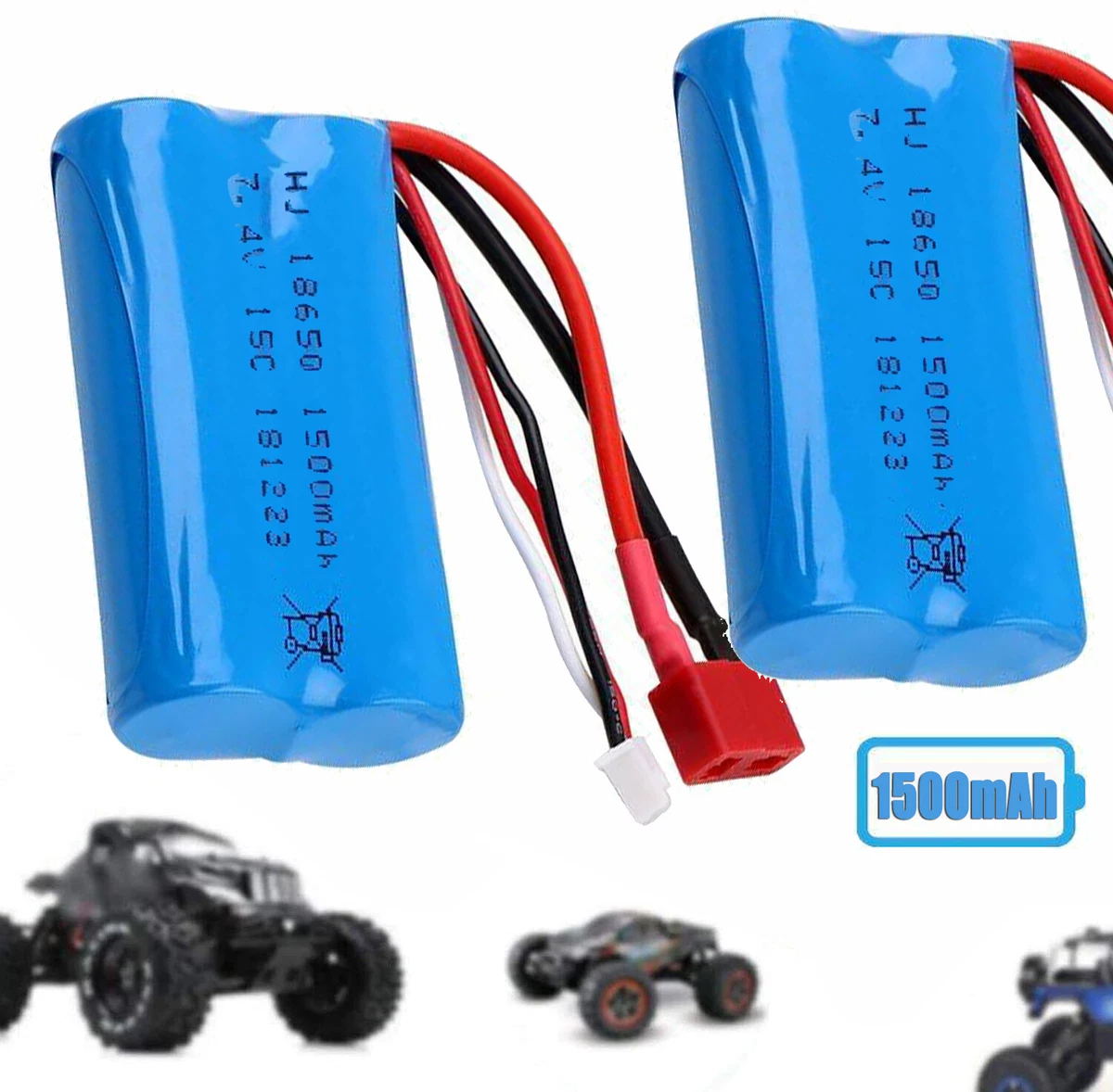 Vhbw Batterie compatible avec MJX F45 modéle RC (1300mAh, 7,4V, Li-ion