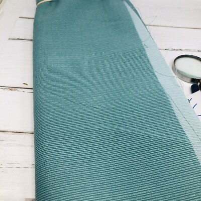 John Wolf Fabric Partial Bolt 29'' Tiel Green/Blue Thin Strip Cotton VTG Textile