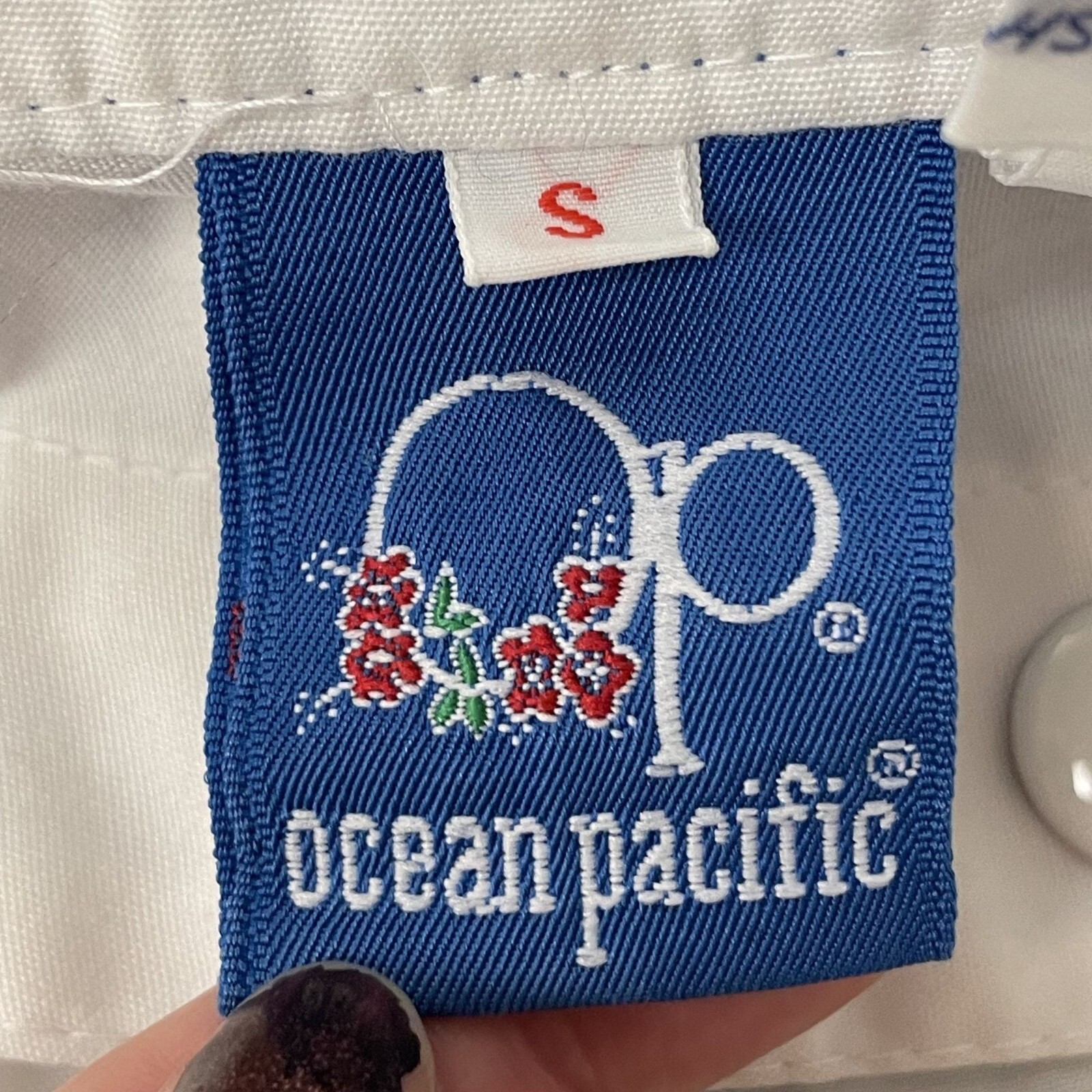 Vtg 80's OP Ocean Pacific Blue 4 Pocket Coat HOODIE Lined SURFER Jacket XS / S image 4