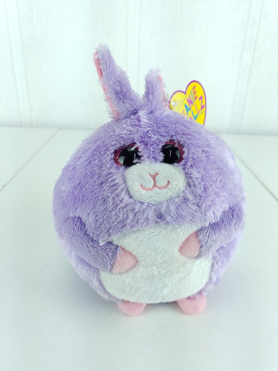 Ty Beanie Ballz Lilac Purple Bunny Rabbit Plush 5