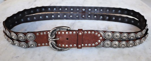 Cinturón de cuero de diseñador de lujo vintage NANNI, MADE IN ITALY, Milán, talla 34 - Imagen 7 de 15