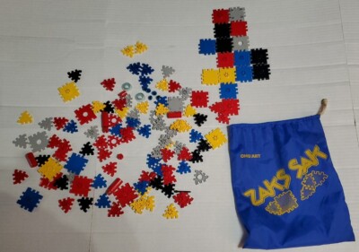 Vintage 80's ZAKS- Ohio Art, Building Tiles & Bag No Booklet