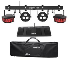 Chauvet DJ GigBAR Flex Lighting System w/ 2 Derby 2 Par Can Lights Footswitch
