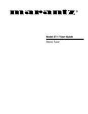 Marantz ST-17 Tuner Owners Instruction Manual