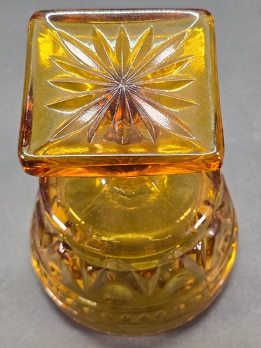 Indiana Glass Co. Amber Carnival Glass Park Lane Sherbet Cups (7) - Picture 10 of 15