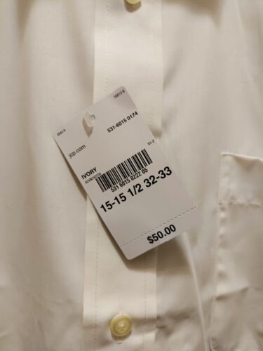 NWT Men's Stafford ivory button down mens sz 15/15.5 - Picture 2 of 5