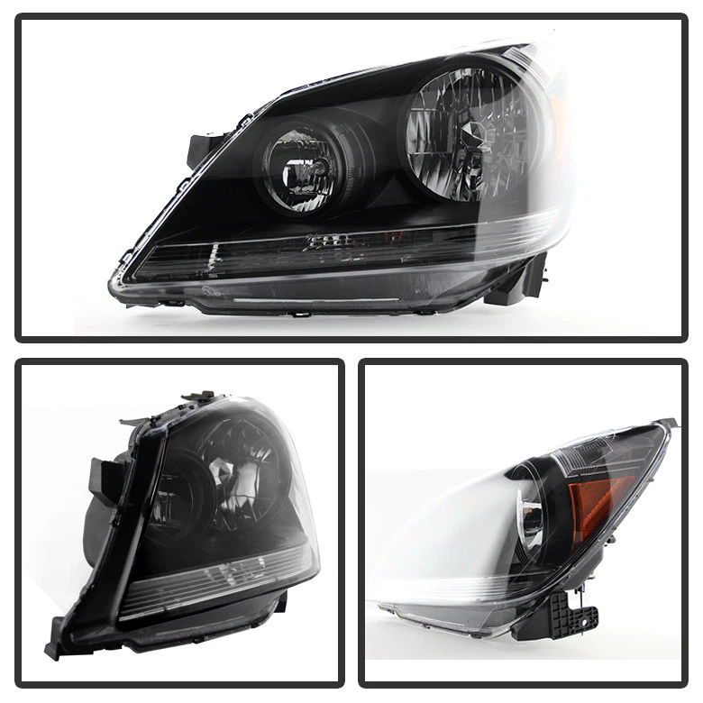 For 2005-2010 Honda Odyssey Headlights Headlamps 05-10 Black Housing Left+Right - Image 2 of 4