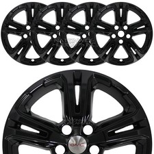 4 Black 2018-2022 GMC Terrain SL SLE 17" Wheel Skins Hub Caps Full Rim Covers