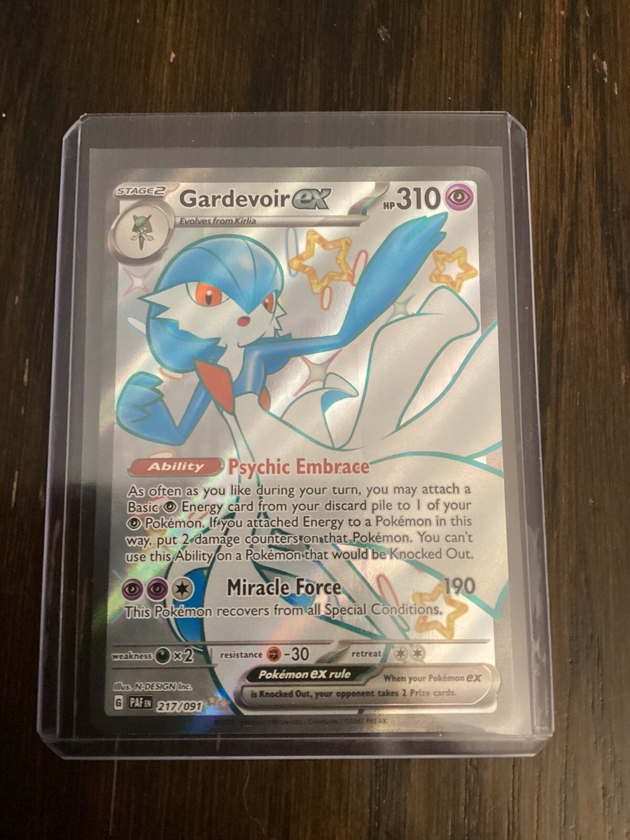 Pokemon SHINY GARDEVOIR EX 217/091 - Paldean Fates - ULTRA RARE FULL ART -  MINT
