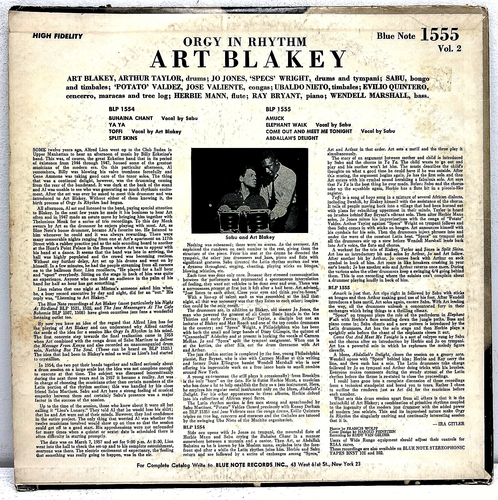 Art Blakey Orgy In Rhythm Volume Two 1966 Vinyl Blue Note Records Liberty Press - Picture 4 of 4