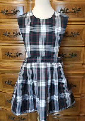 Girls Parker Uniform Navy Blue Plaid Pleated Jumper Dress Private School sz 10